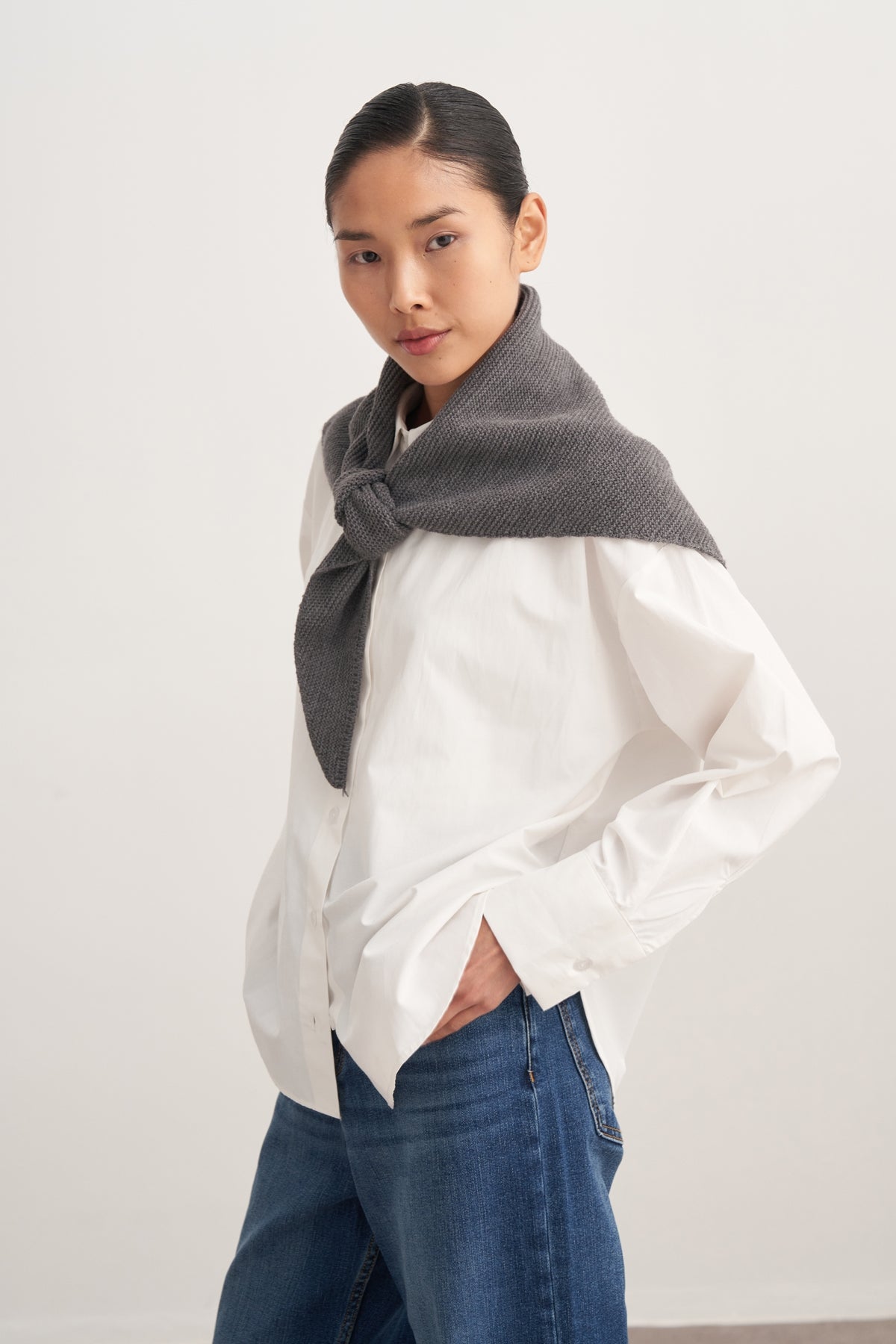 Kadın Triko Bandana Antrasit